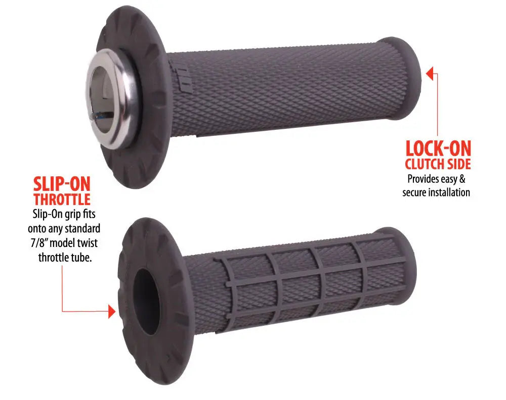 UNIVERSAL Lock-On Gripset: HALF-WAFFLE MX ODI